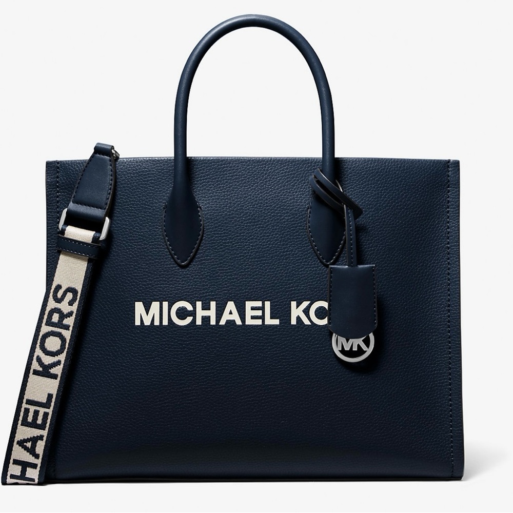 Mirella Medium Pebbled Leather Tote Bag